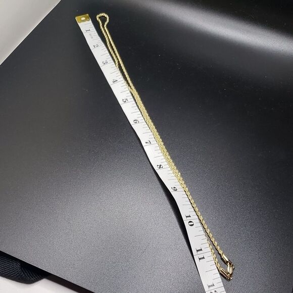 14K Gold Plated Gold Rope Chain 3mm 24" - Picture 5 of 7